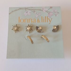 Lonna & Lilly Gold Earrings Trio Set